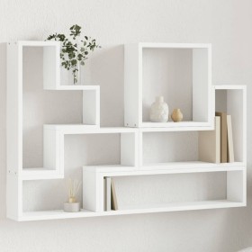 White engineered wood wall shelf 96x12x64 cm by vidaXL, Shelves and shelves - Ref: Foro24-840800, Price: 45,86 €, Discount: %