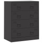 Aparador de acero negro 67x39x83 cm de vidaXL, Aparadores - Ref: Foro24-841679, Precio: 171,08 €, Descuento: %