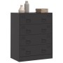 Aparador de acero negro 67x39x83 cm de vidaXL, Aparadores - Ref: Foro24-841679, Precio: 171,08 €, Descuento: %