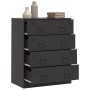 Aparador de acero negro 67x39x83 cm de vidaXL, Aparadores - Ref: Foro24-841679, Precio: 171,08 €, Descuento: %