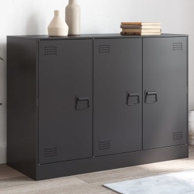 Black steel sideboard 99x39x73 cm by vidaXL, Sideboards - Ref: Foro24-841721, Price: 162,41 €, Discount: %