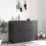 Black steel sideboard 99x39x73 cm by vidaXL, Sideboards - Ref: Foro24-841721, Price: 163,34 €, Discount: %