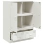 Aparador de acero blanco 67x39x95 cm de vidaXL, Aparadores - Ref: Foro24-841810, Precio: 165,99 €, Descuento: %