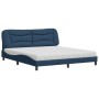 Cama con colchón de tela azul 180x200 cm de vidaXL, Camas y somieres - Ref: Foro24-3208554, Precio: 474,05 €, Descuento: %