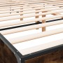 Engineered wood bed frame metal smoked oak 150x200cm by vidaXL, Beds and slatted bases - Ref: Foro24-3280004, Price: 164,81 €...