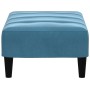 Blue velvet footstool 77x55x31 cm by vidaXL, Ottomans - Ref: Foro24-4007365, Price: 80,68 €, Discount: %