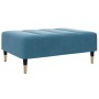 Reposapiés de terciopelo azul 77x55x31 cm de vidaXL, Otomanas - Ref: Foro24-4007392, Precio: 86,54 €, Descuento: %