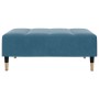 Reposapiés de terciopelo azul 77x55x31 cm de vidaXL, Otomanas - Ref: Foro24-4007392, Precio: 86,54 €, Descuento: %