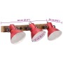 Worn red wall lamp 25 W E27 65x25 cm by vidaXL, Lamps - Ref: Foro24-371822, Price: 70,70 €, Discount: %