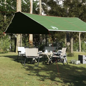 Grüne wasserdichte Campingplane 420x440 cm von vidaXL, Zelte - Ref: Foro24-94676, Preis: 61,35 €, Rabatt: %