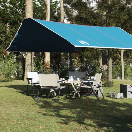 Lona de camping impermeable azul 420x440 cm de vidaXL, Tiendas de campaña - Ref: Foro24-94674, Precio: 48,99 €, Descuento: %