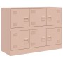 Aparador de acero rosa 99x39x73 cm de vidaXL, Aparadores - Ref: Foro24-841794, Precio: 194,65 €, Descuento: %