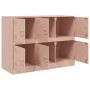 Aparador de acero rosa 99x39x73 cm de vidaXL, Aparadores - Ref: Foro24-841794, Precio: 194,65 €, Descuento: %