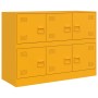 Aparador de acero amarillo mostaza 99x39x73 cm de vidaXL, Aparadores - Ref: Foro24-841796, Precio: 188,63 €, Descuento: %