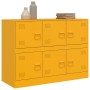 Aparador de acero amarillo mostaza 99x39x73 cm de vidaXL, Aparadores - Ref: Foro24-841796, Precio: 188,63 €, Descuento: %