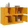 Aparador de acero amarillo mostaza 99x39x73 cm de vidaXL, Aparadores - Ref: Foro24-841796, Precio: 188,63 €, Descuento: %