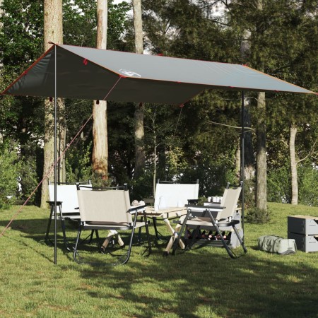 Graue und orangefarbene wasserdichte Campingplane 360 x 294 cm von vidaXL, Zelte - Ref: Foro24-94660, Preis: 42,57 €, Rabatt: %