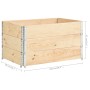 Palettenbox-Aufsatz 3 Stk. aus massivem Kiefernholz 50x100 cm von vidaXL, Ladeplattformen und Paletten - Ref: Foro24-310053, ...