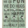 Wall coat rack HAPPY LOVE with 6 hooks 120x40 cm by vidaXL, Hat and coat racks - Ref: Foro24-245855, Price: 51,45 €, Discount: %