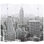 Biombo divisor plegable 228x170 cm Nueva York blanco y negro de vidaXL, Divisores de ambientes - Ref: Foro24-245860, Precio: ...