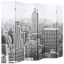 Biombo divisor plegable 228x170 cm Nueva York blanco y negro de vidaXL, Divisores de ambientes - Ref: Foro24-245860, Precio: ...