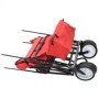 Folding Steel Hand Cart with Red Hood by vidaXL, Cargo forklifts - Ref: Foro24-147589, Price: 94,38 €, Discount: %