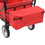 Carrito de mano plegable de acero con capota rojo de vidaXL, Carretillas de carga - Ref: Foro24-147589, Precio: 94,38 €, Desc...