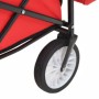 Carrito de mano plegable de acero con capota rojo de vidaXL, Carretillas de carga - Ref: Foro24-147589, Precio: 94,38 €, Desc...