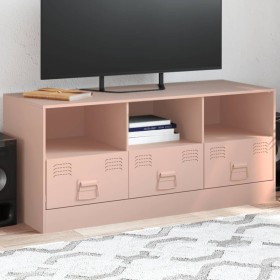 Pink steel TV cabinet 99x39x44 cm by vidaXL, TV Furniture - Ref: Foro24-841734, Price: 128,99 €, Discount: %