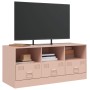 Mueble para TV de acero rosa 99x39x44 cm de vidaXL, Muebles TV - Ref: Foro24-841734, Precio: 128,76 €, Descuento: %