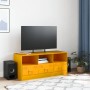 Mueble para TV de acero amarillo mostaza 99x39x44 cm de vidaXL, Muebles TV - Ref: Foro24-841736, Precio: 128,76 €, Descuento: %