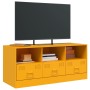 Mueble para TV de acero amarillo mostaza 99x39x44 cm de vidaXL, Muebles TV - Ref: Foro24-841736, Precio: 128,76 €, Descuento: %