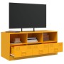 Mueble para TV de acero amarillo mostaza 99x39x44 cm de vidaXL, Muebles TV - Ref: Foro24-841736, Precio: 128,76 €, Descuento: %