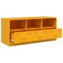 Mueble para TV de acero amarillo mostaza 99x39x44 cm de vidaXL, Muebles TV - Ref: Foro24-841736, Precio: 128,76 €, Descuento: %