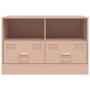 Mueble para TV de acero rosa 67x39x44 cm de vidaXL, Muebles TV - Ref: Foro24-841741, Precio: 95,99 €, Descuento: %