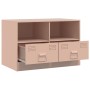 Mueble para TV de acero rosa 67x39x44 cm de vidaXL, Muebles TV - Ref: Foro24-841741, Precio: 95,99 €, Descuento: %