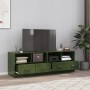 Muebles para TV 2 unidades acero verde oliva 67x39x44 cm de vidaXL, Muebles TV - Ref: Foro24-841748, Precio: 171,67 €, Descue...