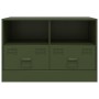 Muebles para TV 2 unidades acero verde oliva 67x39x44 cm de vidaXL, Muebles TV - Ref: Foro24-841748, Precio: 171,67 €, Descue...