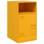 Mesita de noche acero amarillo mostaza 34,5x39x62 cm de vidaXL, Mesitas de noche - Ref: Foro24-841769, Precio: 71,77 €, Descu...