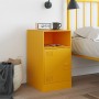 Mesita de noche acero amarillo mostaza 34,5x39x62 cm de vidaXL, Mesitas de noche - Ref: Foro24-841769, Precio: 71,77 €, Descu...