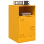 Mesita de noche acero amarillo mostaza 34,5x39x62 cm de vidaXL, Mesitas de noche - Ref: Foro24-841769, Precio: 71,77 €, Descu...