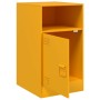 Mesita de noche acero amarillo mostaza 34,5x39x62 cm de vidaXL, Mesitas de noche - Ref: Foro24-841769, Precio: 71,77 €, Descu...