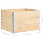 Palettenbox-Aufsatz 3 Stk. aus massivem Kiefernholz 100x100 cm von vidaXL, Ladeplattformen und Paletten - Ref: Foro24-310057,...