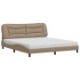 Bed with cappuccino synthetic leather mattress 180x200 cm by vidaXL, Beds and slatted bases - Ref: Foro24-3208742, Price: 498...