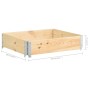 Solid pine wood pallet box collar 100x100 cm by vidaXL, Loading platforms and pallets - Ref: Foro24-310056, Price: 39,63 €, D...