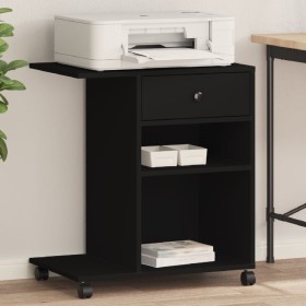 Druckerständer mit Rollen schwarz 60x40x68,5 cm von vidaXL, Drucker unterstützt - Ref: Foro24-840640, Preis: 64,99 €, Rabatt: %