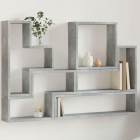 Concrete gray engineered wood wall shelf 96x12x64 cm by vidaXL, Shelves and shelves - Ref: Foro24-840803, Price: 45,76 €, Dis...