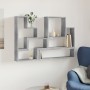 Concrete gray engineered wood wall shelf 96x12x64 cm by vidaXL, Shelves and shelves - Ref: Foro24-840803, Price: 44,25 €, Dis...