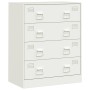 Aparador de acero blanco 67x39x83 cm de vidaXL, Aparadores - Ref: Foro24-841684, Precio: 181,89 €, Descuento: %