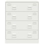 Aparador de acero blanco 67x39x83 cm de vidaXL, Aparadores - Ref: Foro24-841684, Precio: 181,89 €, Descuento: %